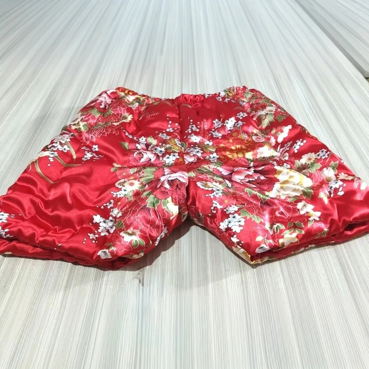 ハンドメイド男性女性綿混紡フラワーシルキータッチショーツ洗練されたプルーフ