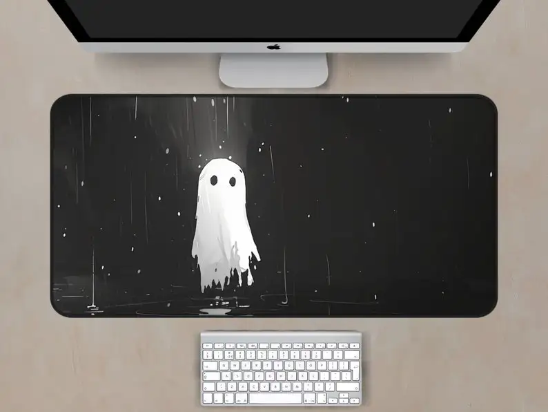 

Black and White Ghost Mouse Pad, Minimalist Ghost Mouse Pad,non-slip and Waterproof Gaming Mouse Pad,a Perfect Gift for Friends.