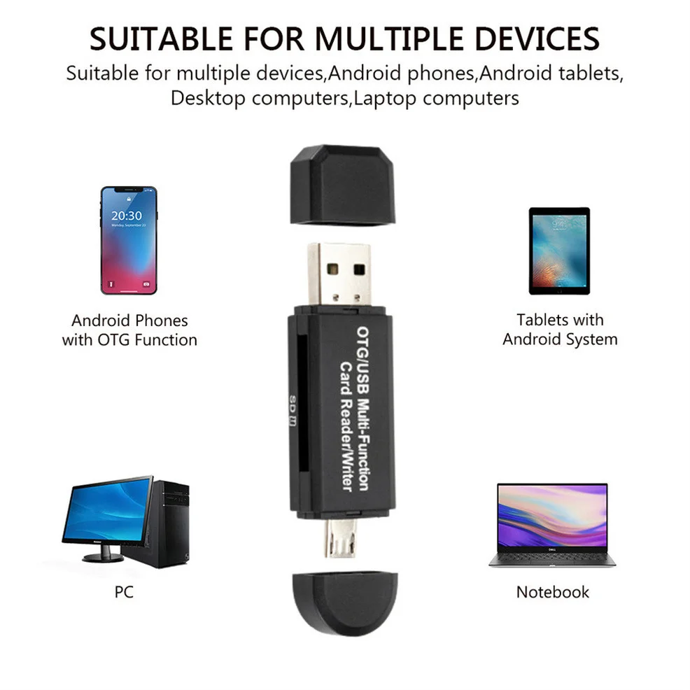 3 em 1 leitor de cartão usb 2.0 sd usb c leitor de cartão tf/mirco sd tipo leitor de cartão de memória inteligente c otg flash drive cardreader adaptador