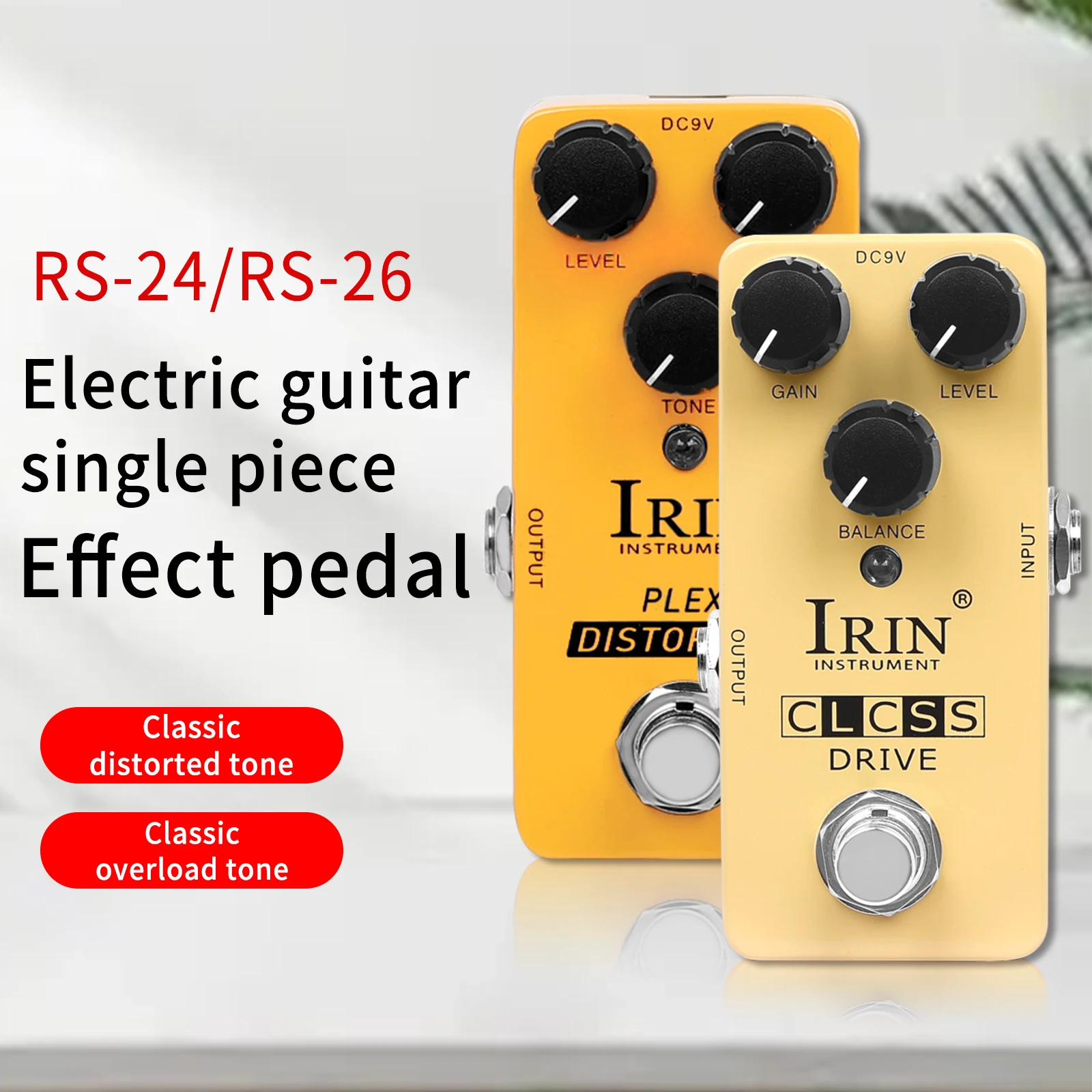 IRIN Guitar Pedal Overdrive/Analog Distortion Guitar Effect Pedal Full Metal Casing Plucked String Instrument Accessory