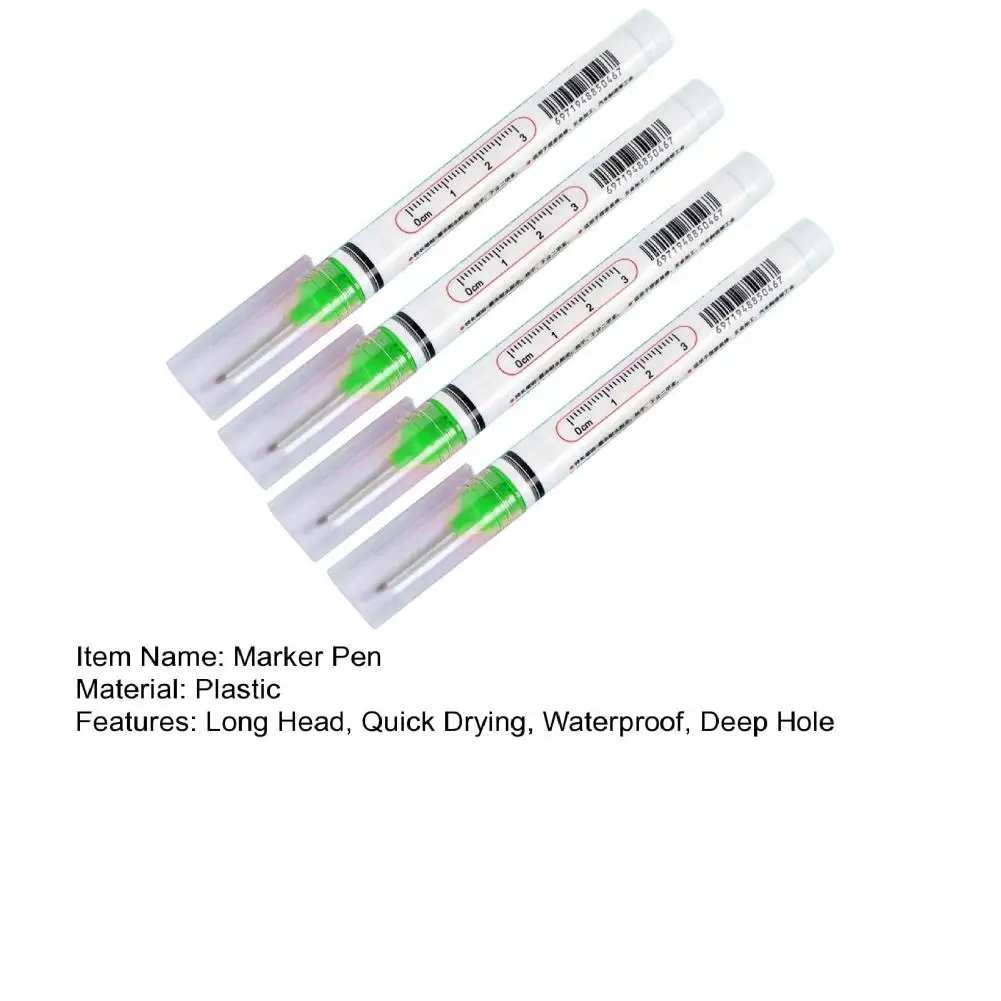 4 個ロングヘッド深穴マーカーペン 20 ミリメートルロングノーズマーカーカラフルな大工ペン建設浴室木工 기호펜