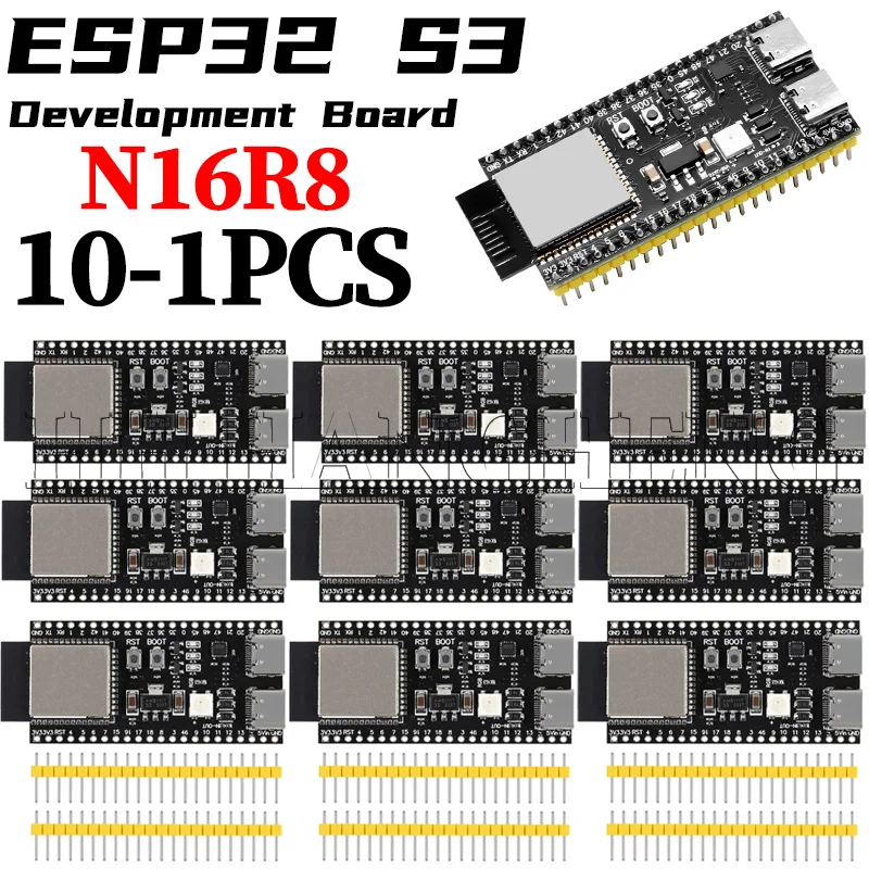 10-1PCS ESP32-S3-Dev-Kit-C-1 ESP32-S3 WiFi Bluetooth compatibile BLE 5.0 Mesh Scheda di sviluppo ESP32 Modulo wireless per Arduino