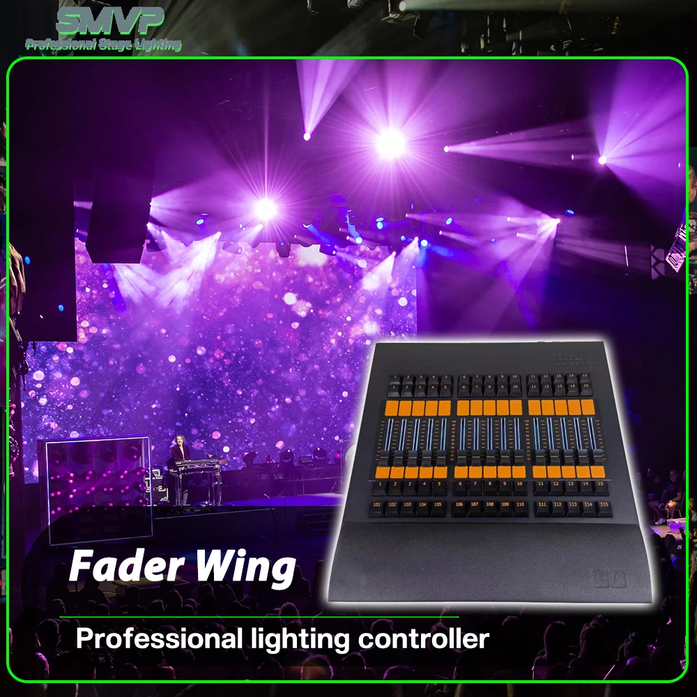 

Fader Wing DMX Controller Connect On Computer PC Work With Command Wing For Dj Disco Stage Lighting Console DMX Single Device