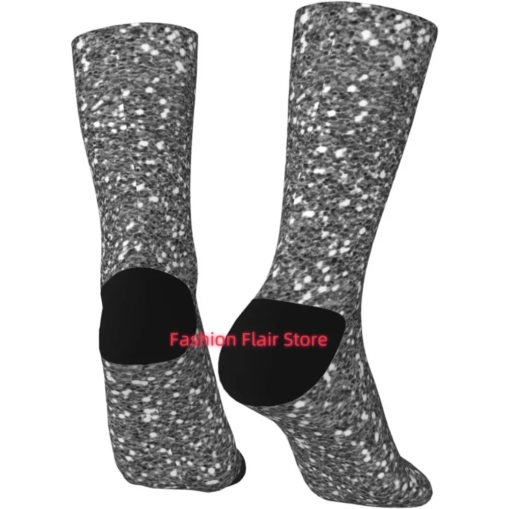 غرامة الملمس الفضي طباعة الجدة طاقم الجوارب طباعة هدايا للجنسين الرجال النساء