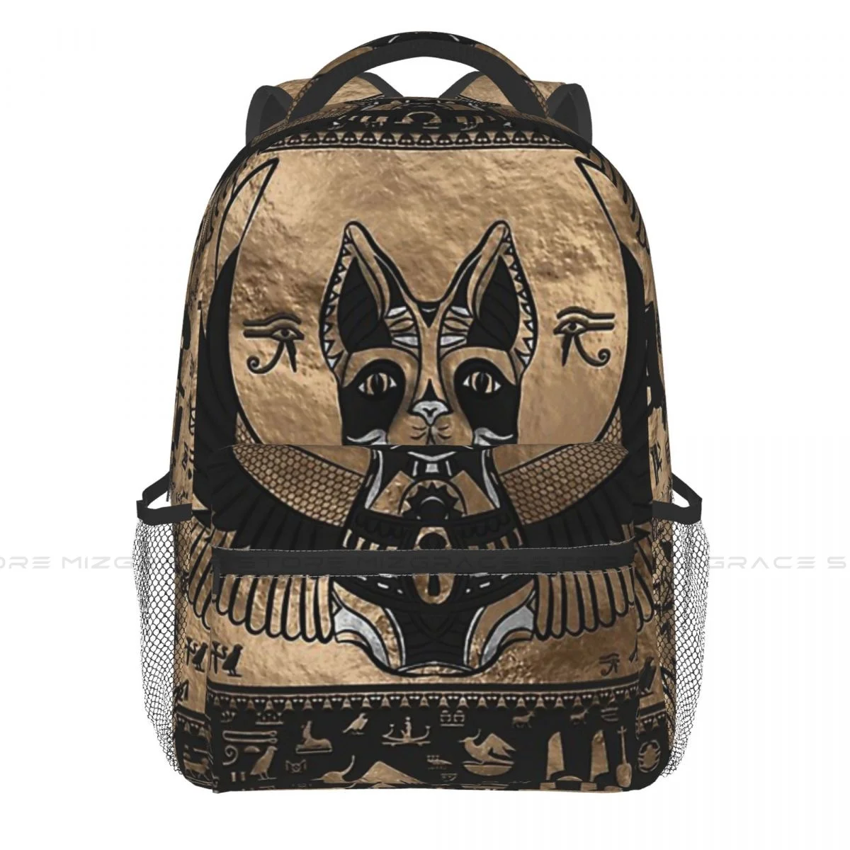 Egyptian Goddess Bastet Backpacks Cat Lover Art Casual Print Student School Bag Women Man's Travel Bags Laptop Daypack