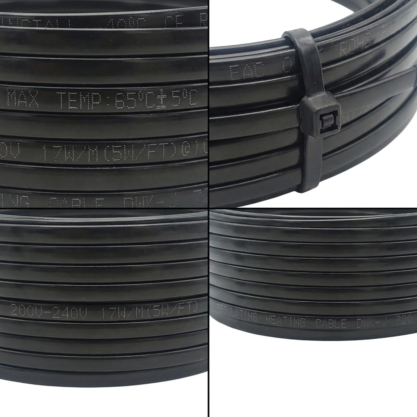 Self Regulating Heating Cable 220V 230V 240V Freeze Protection Pipe Water Heat 200V~240V for bare Copper Wire Heating Cable