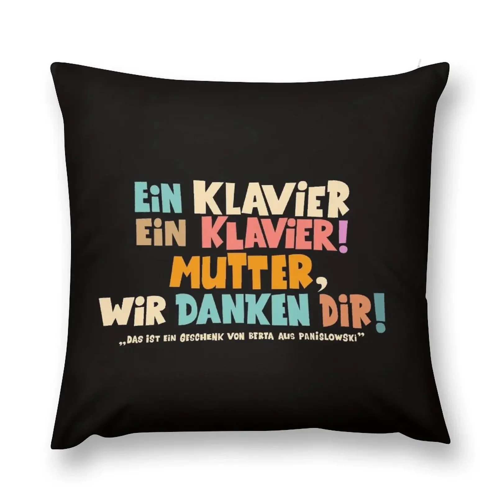 Loriot - A piano - A gift from Berta from Panislowski Throw Pillow pillow cover christmas Sofas Covers pillow