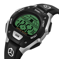 Men's Outdoor Sport LED Digital Watch, Waterproof Chronograph Alarm Clock Wristwatch For Teens