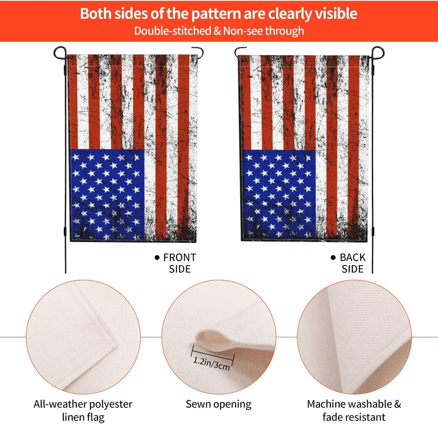 رأسا على عقب العلم الأمريكي مضحك حديقة العلم الموسمية ساحة المنزل الديكور في الهواء الطلق منزل ساحة الحديقة ديكور عطلة حديقة ساحة VVJ #4