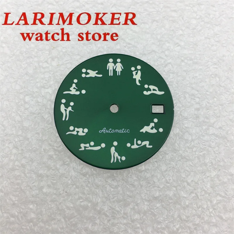 Mostrador BLIGER-Glow-In-the-Dark Green, 3-in-the-Dark, Azul, Preto, Branco, Verde, NH34, NH35, NH36 Movement, 3.8 Crown, 29mm