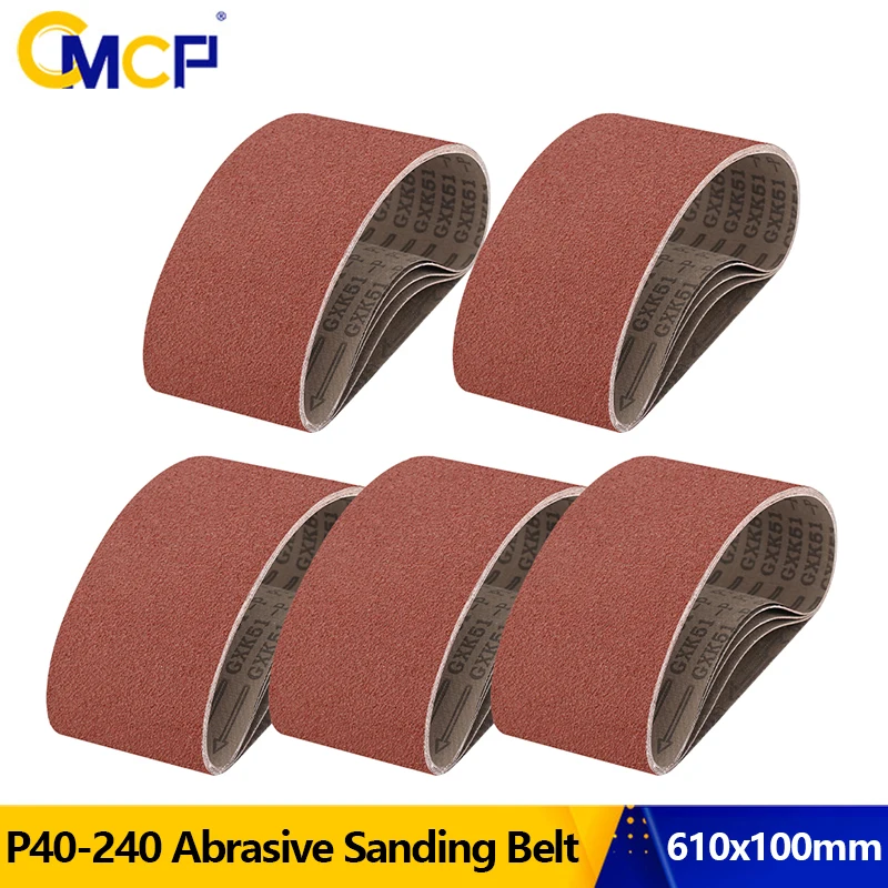 

CMCP Sander Belt 610x100mm Abrasive Sanding Belt Sander Attachment Grinder Polisher Power Tool Accessory Wood Metal Polishing