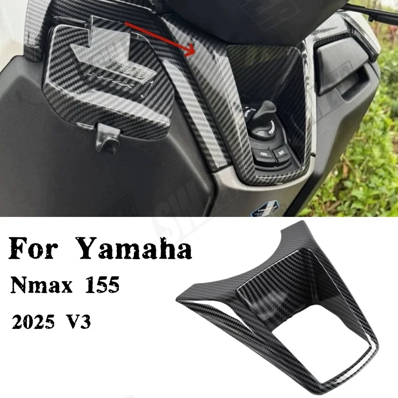 

For Yamaha Nmax 155 V3 2025 Turbo Water Transfer Printing Carbon Fiber Lock Cover Plastic Cover Motorcycle Accessories Modified