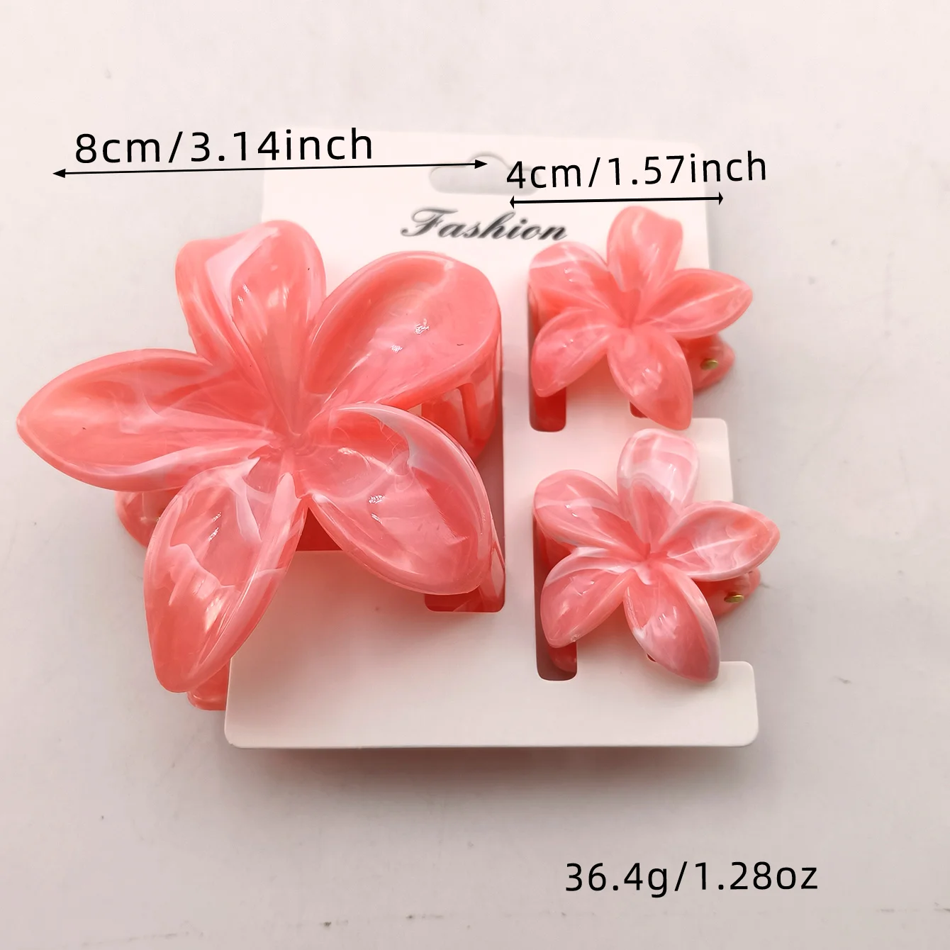 3/6/9/12PCS Hawaiian Gradient Flower Hair Claw Clip For Women Girl Fashion Plastic Non Slip Hairpin Barrette Hair Accessories image 6