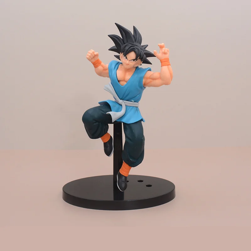 Anime Dragon Ball Super Saiyan Squatting posture White God Beast Standing posture Wu Fan Wukong Beijita model figurine