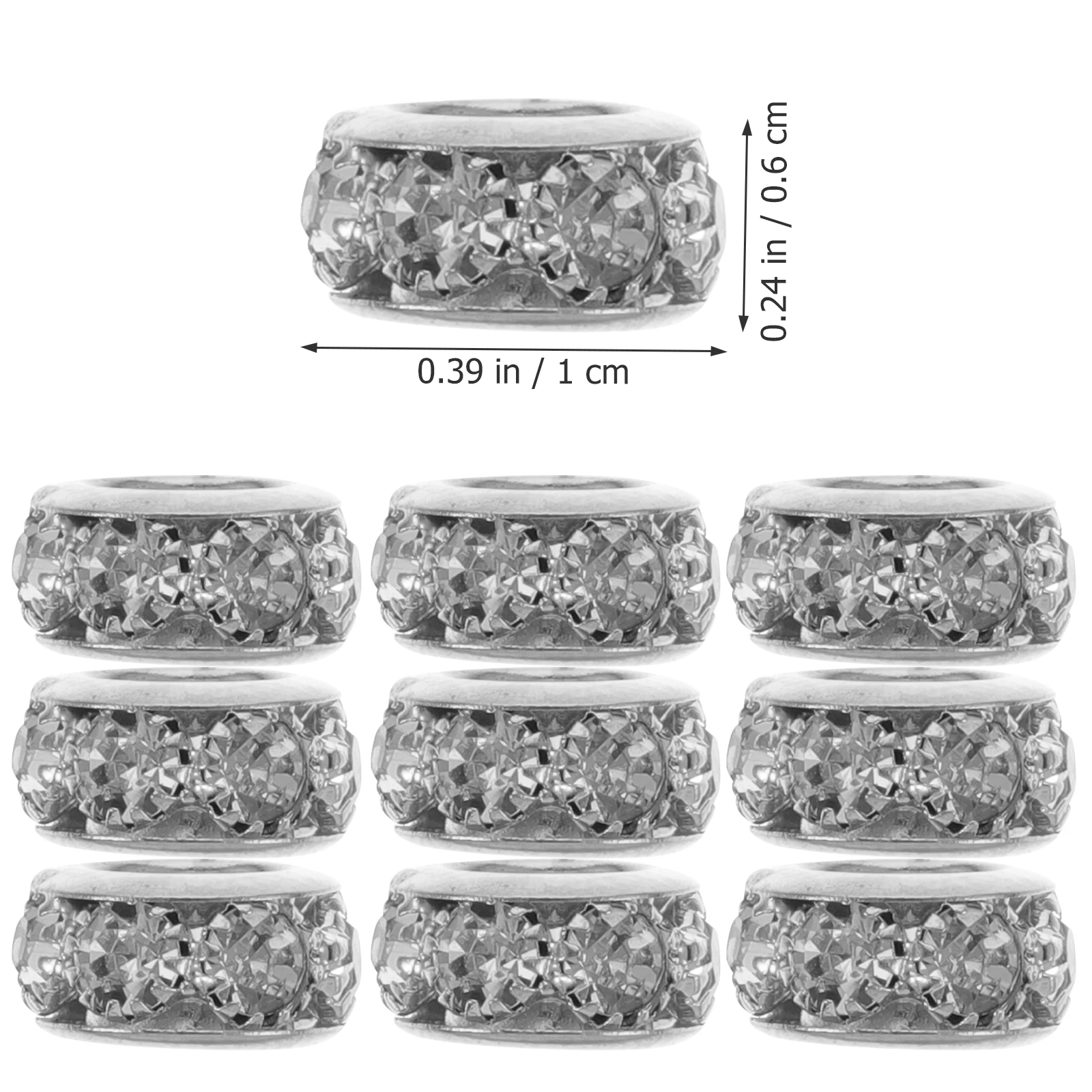   ビーズブレスレットアクセサリージュエリーメイキングビーズ小大穴スペーサージュエリーキットチャームバルク用