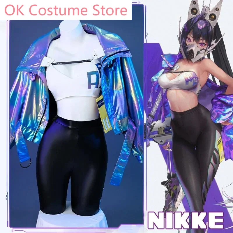 The Goddess of Victory NIKKE Cosplay Costume Artificial Leather Sexy Women Coat Pants Jumpsuit Halloween Party Unifrom