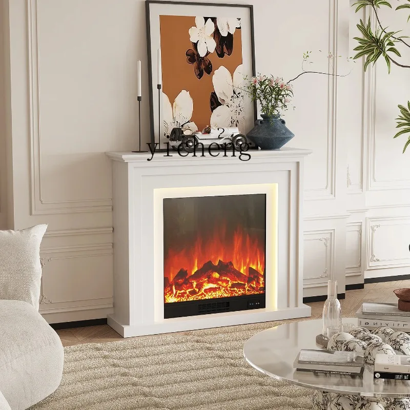 Fireplace Decorative Cabinet Simulation Flame Electronic Heating Household Fireplace Rack Living Room Porch CabinetN10