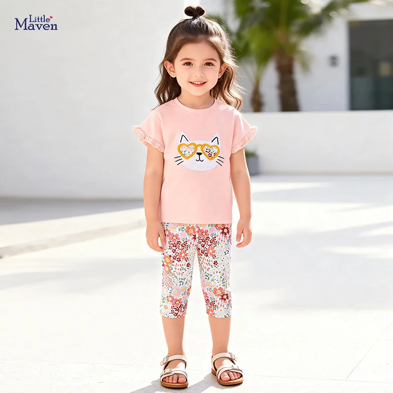 

In-stock summer girls' outfits wholesale Cute baby outfit Children's Suit