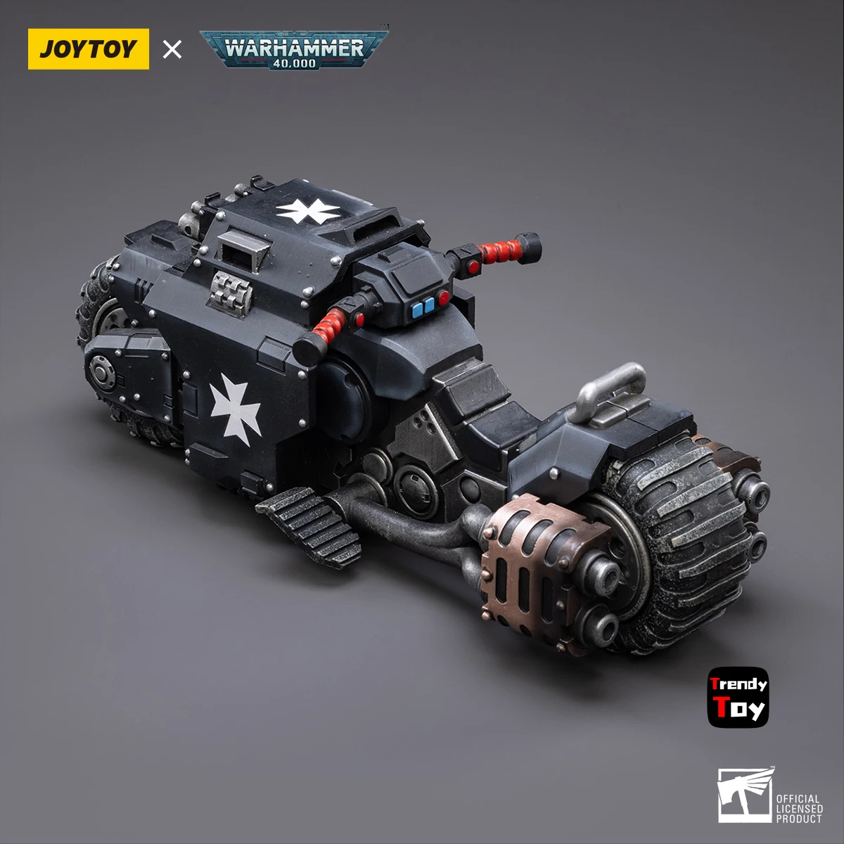 【พรีเซลล์】JOYTOY Warhammer 40K Space Marines Black Templars Outriders ฟิกเกอร์แอคชั่นโมเดลของเล่นขนาด 1/18