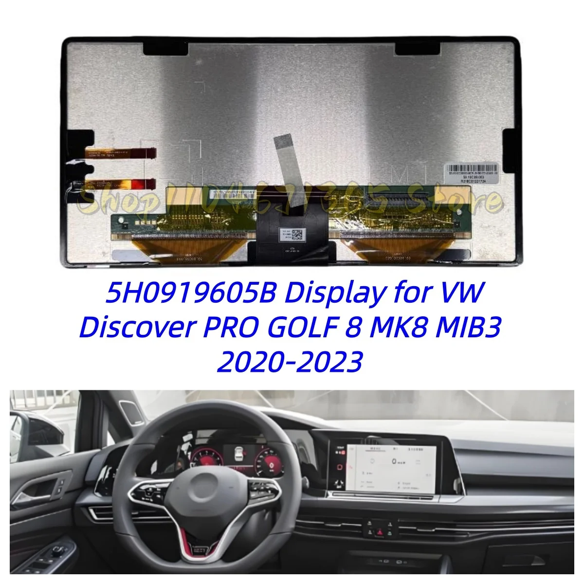 

5H0919605B 10-дюймовый ЖК-дисплей с сенсорным экраном для Bestune VW Discover PRO GOLF 8 MK8 MIB3 2020-2023 Ремонт автомобильной навигации Pa