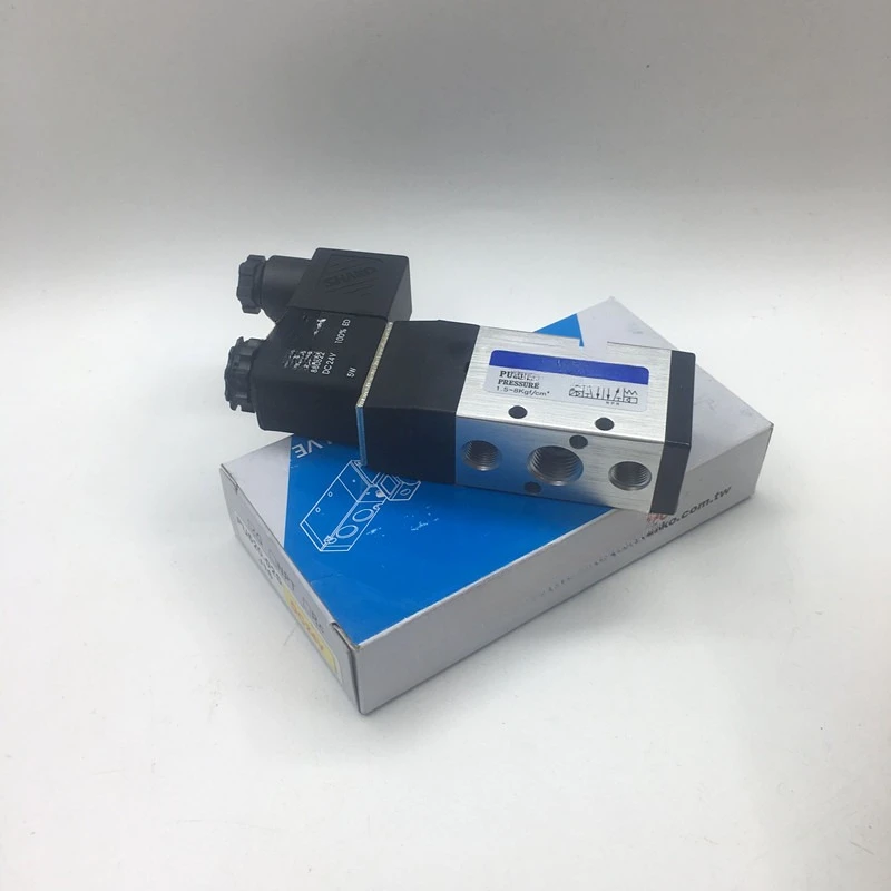 Solenoid Valve PU520-03S/PU520-02S/PU520-04S Two Position Five Way Directional Valve 24V