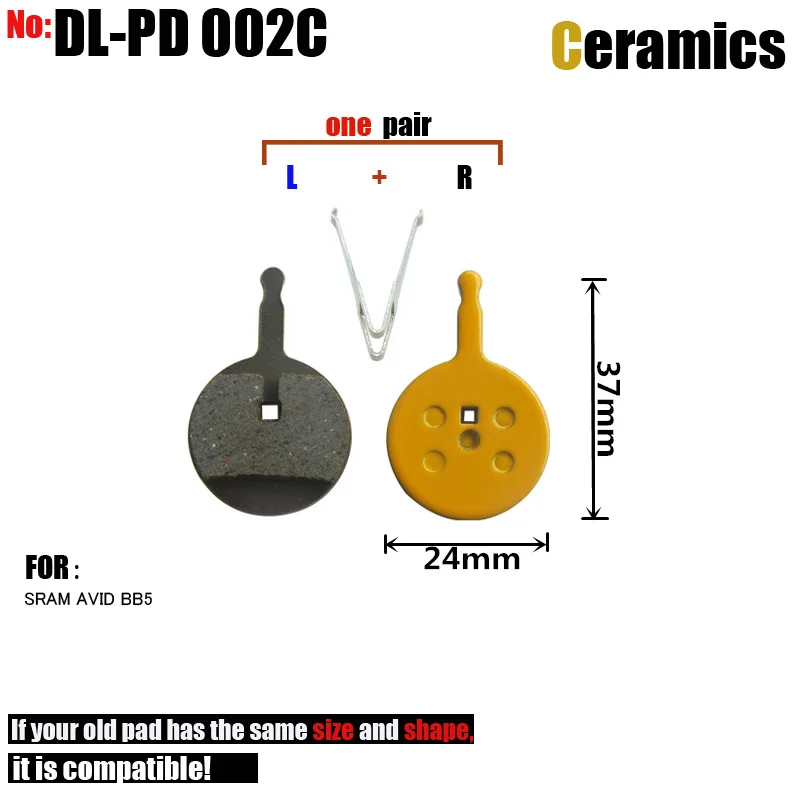 DELT 4 Pair Ceramics Bicycle Disc Brake Pad,FOR SRAM,AVID,BB5,MTB,BIKE,Hydraulic,Parts