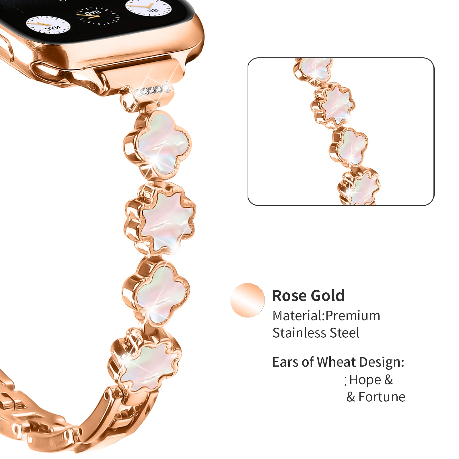 Cinturino in metallo da donna per cinturino Apple Watch 38mm 46mm 42mm 49mm 41mm 45mm 44/40mm 10 9 8 7 SE 6 5 Ultra 2 cinturino Iwatch