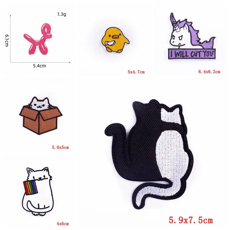 10PCS Wholesale Silly Goose Embroidered Patches For Clothing thermoadhesive Patches On Clothes Animal Iron On Patch Backpack DIY