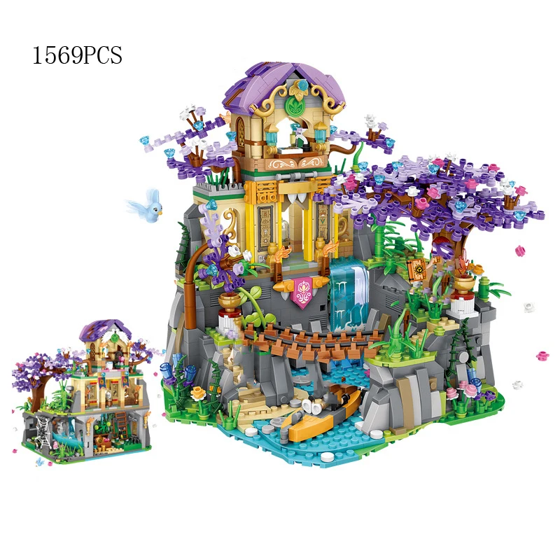 

Creative Adventure World Lost Temple Mini Block Castle Model Building Bricks Assemble Figures Toys Collection For Girls Gifts