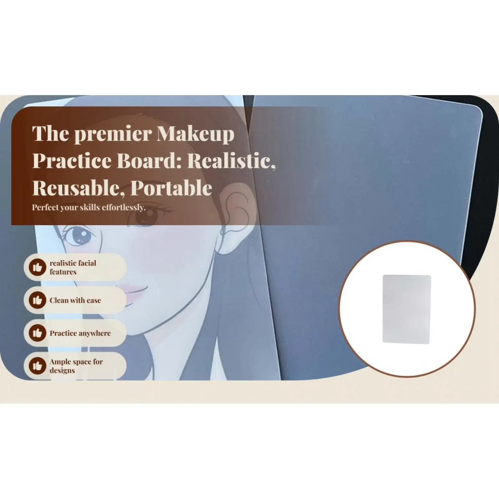 Face Painting Template Board Washable Makeup Practice Trainer for Experienced and Beginner Face Painters