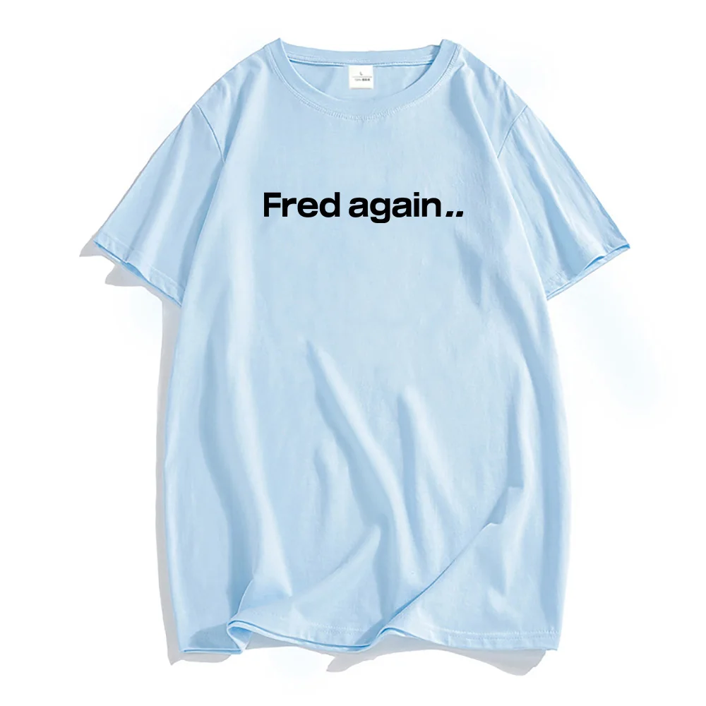 تي شيرت بأكمام قصيرة ، قطن ناعم ، فريد مرة أخرى ، طباعة جرافيك ، ملابس الشارع الهيب هوب ، ملابس الرجال ، الصيف #6