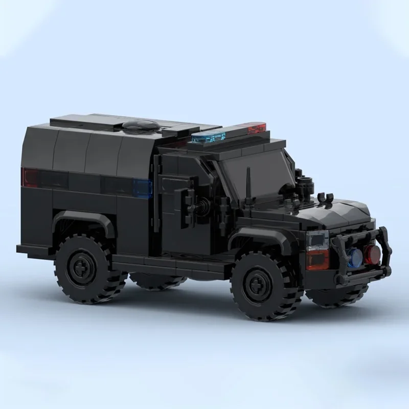 ชุดตัวต่อรถตำรวจหุ้มเกราะ MOC 341 ชิ้น ของเล่นประกอบเอง ของขวัญคริสต์มาส ของเล่นเสริมพัฒนาการ DIY ของขวัญวันเกิด