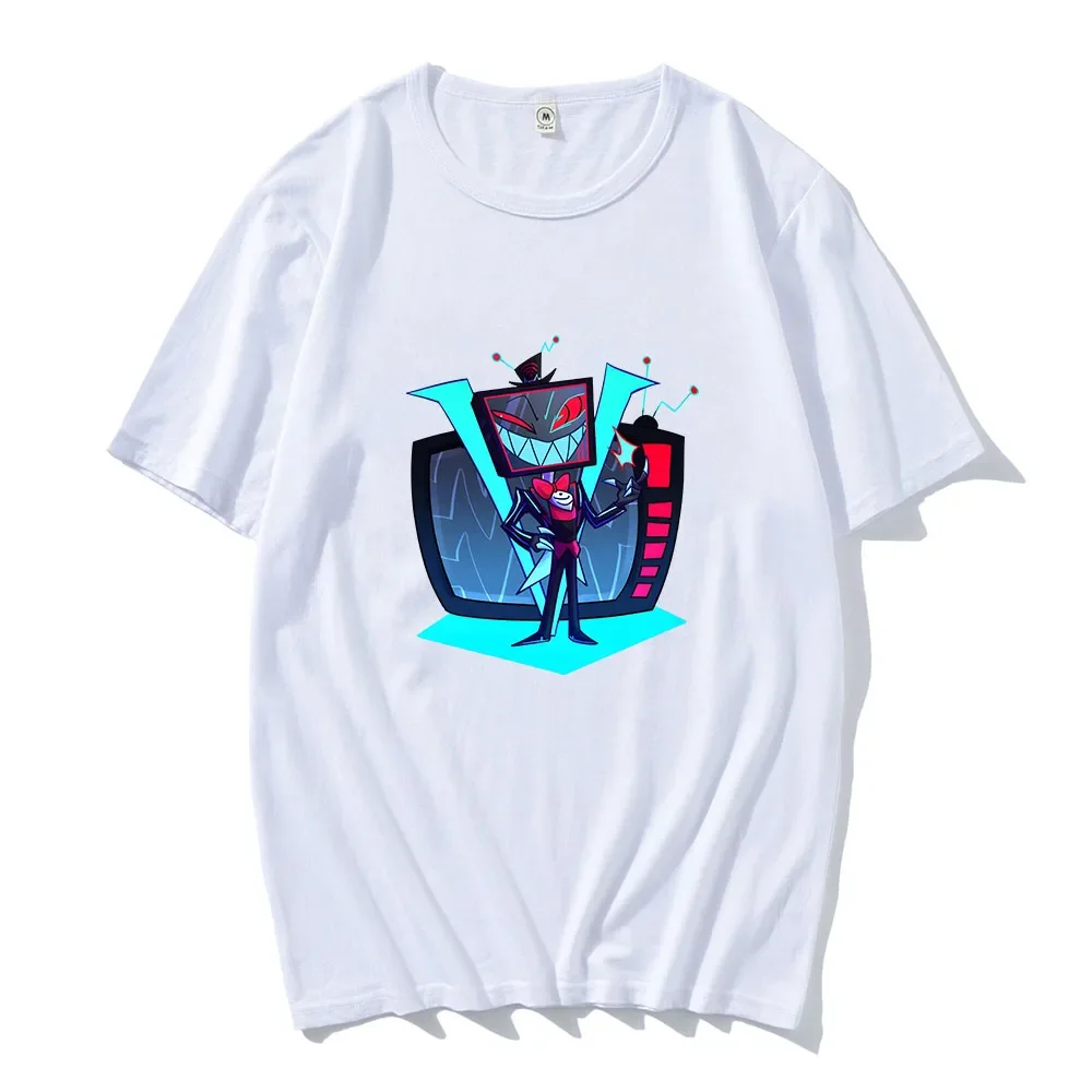 Comedy Movie HazbinHotel Journey To The Light T-shirt Casual Cartoon Graphic Print Tee-shirt Women/Men Clothing Tees Top Cotton