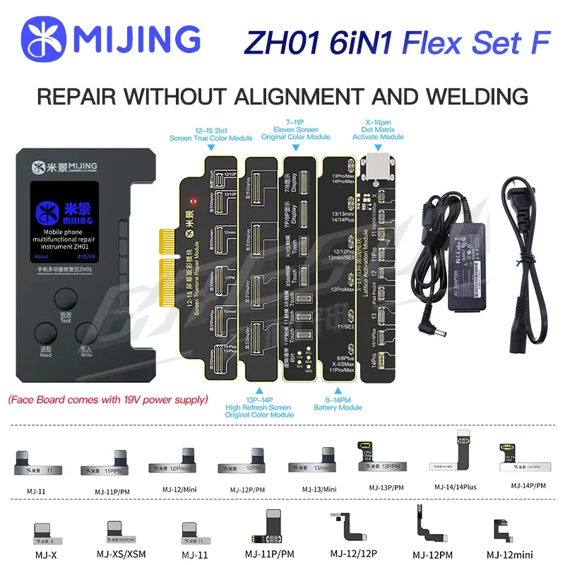 MIJING ZH01 Dot Matrix Programmer Face ID Host Set Battery Repair Dot Matrix Data Change For iPhone X-11 12 13 14 Pro Max Repair