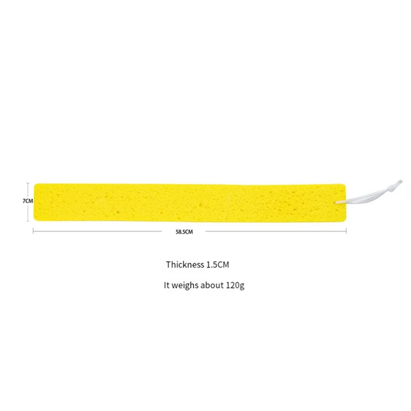 Longue bande absorbante jaune pour évier de cuisine, pâte de bois, coton, eau, 58,5x7cm, 1 pièce