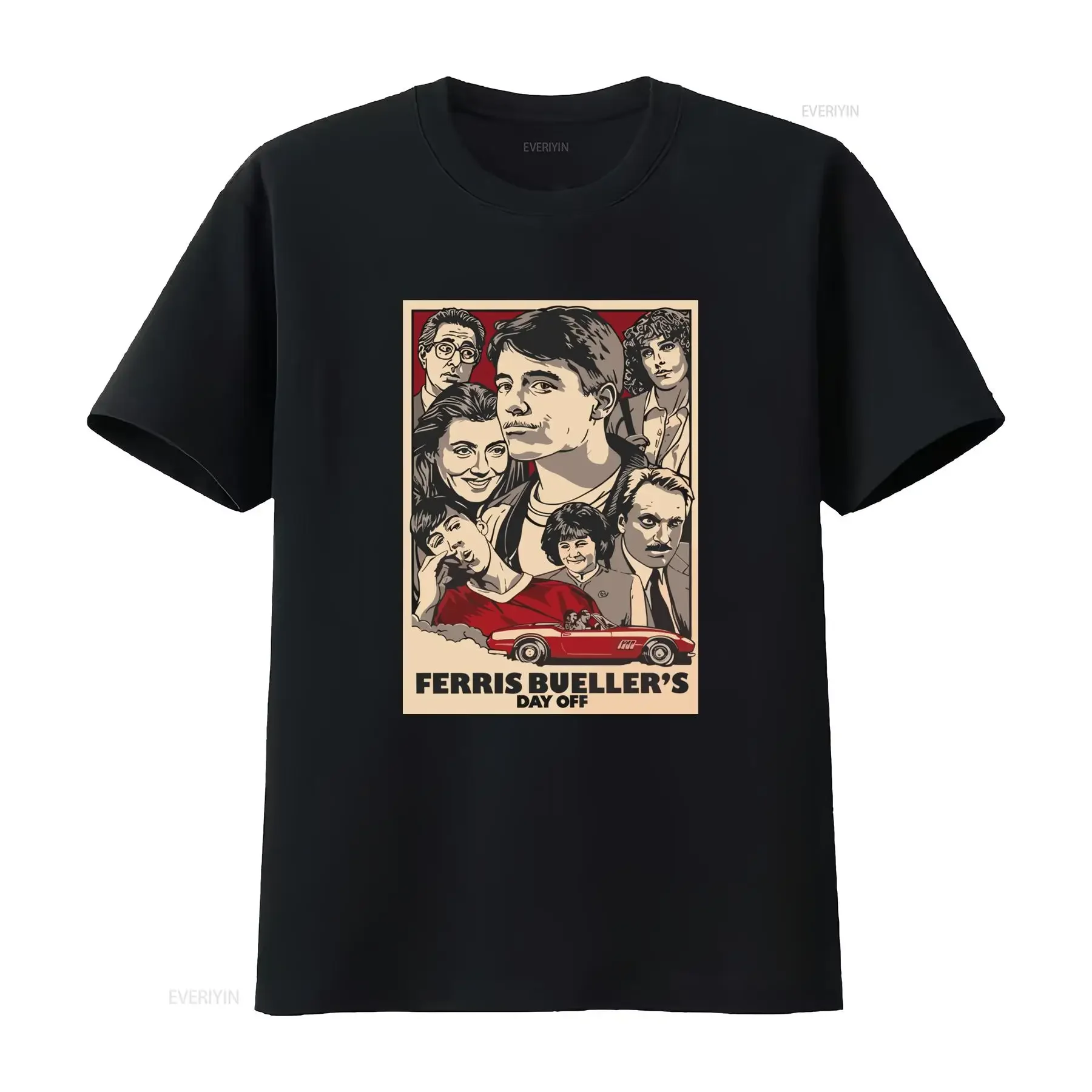 Ferris Buellers Day Off T Shirt Heavy Cotton New Apparel Classic Movie Print vintage Washed Comfortable Stretched Casual