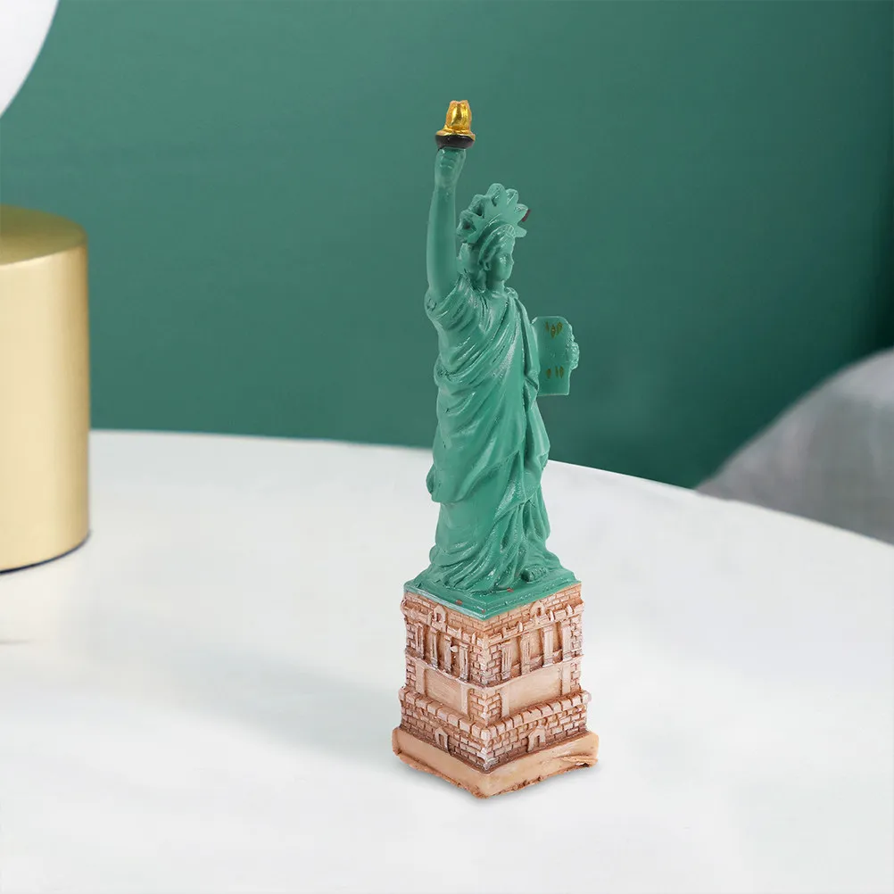2Pcs Statue of Liberty Resin Desktop Sculpture Ornament for Office Home Bookshelf Decor Micro Landscaping Statue of Souvenir New