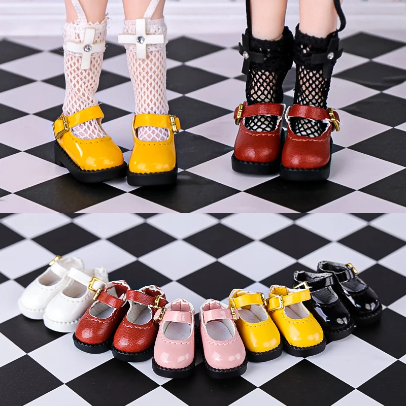 

2Pcs 1:12 OB11 Uniform Shoes Doll Classic Shoes Suit For Ob11 1/12 Bjd Detachable Doll Gsc DOD, YMY Doll Accessories