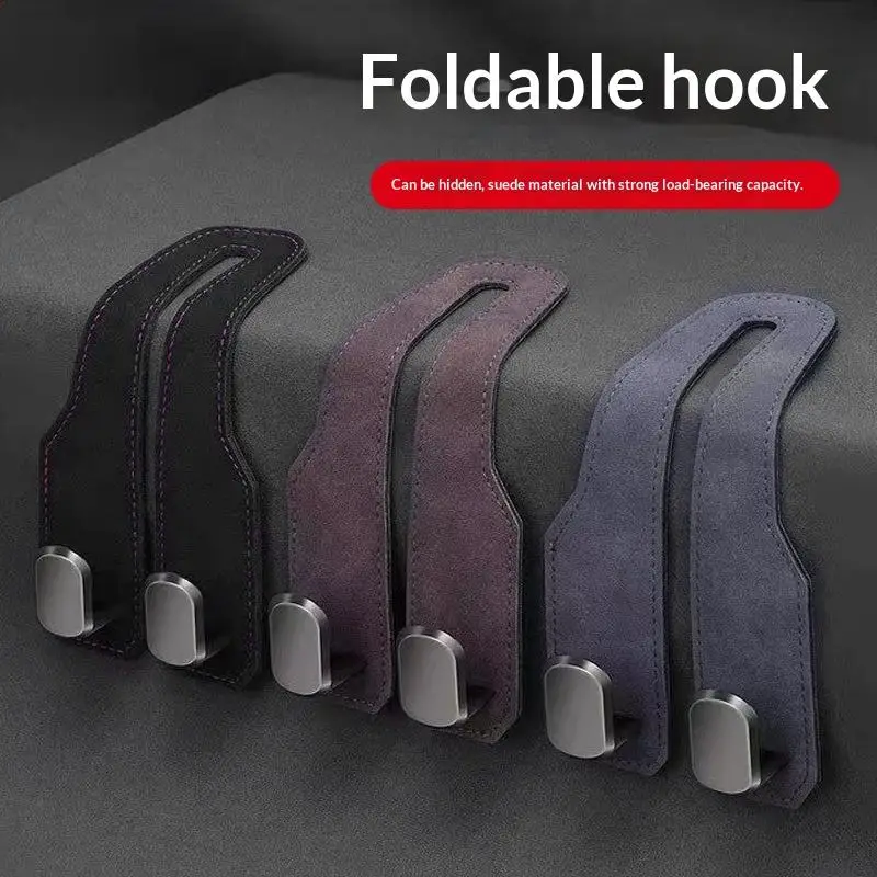 Leather Car Headrest Purse Hook Durable and Easy to Install for Optimal Vehicle Organization