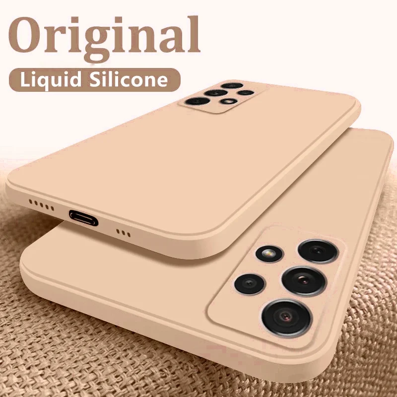 Original Liquid Silicone Case For Samsung Galaxy S8 S9 S10 S20 S21 S22 Plus Note 20 Ultra 10 A51 A50 A71 A70 A12 A20 A40 Cover