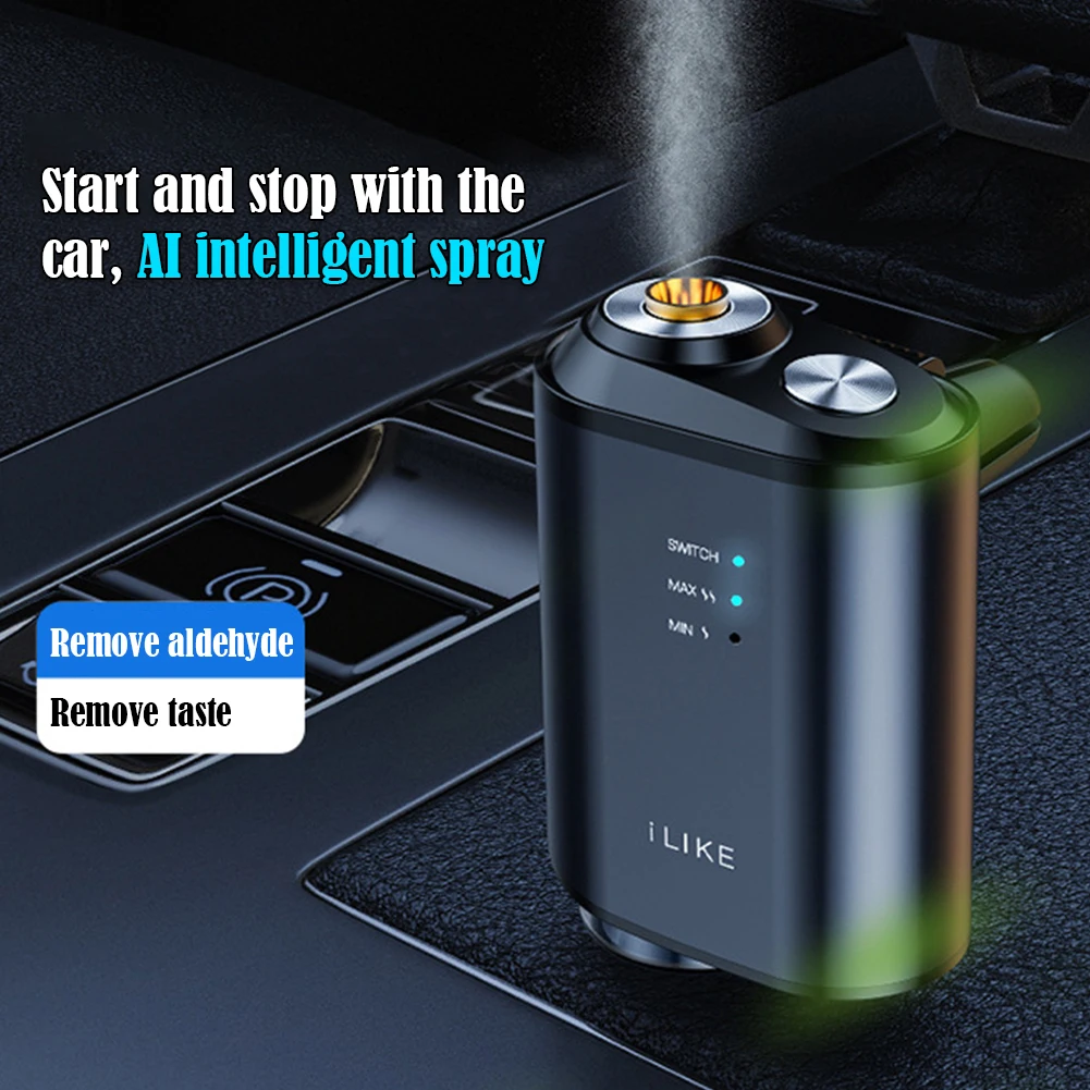 Humidificador de aire ultrasónico, ambientador automático Universal para coche, purificador de aire en aerosol con fragancia de Perfume inteligente, decoración Interior de coche