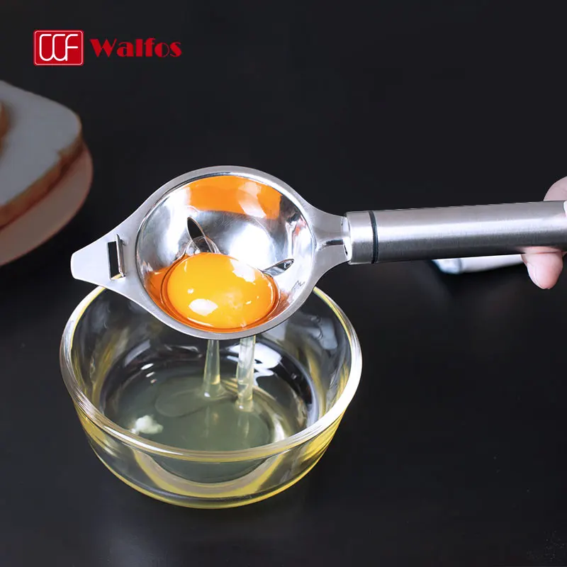 

Walfos Stainless Steel Egg White Separator Eggs Yolk Filter Gadgets Kitchen Accessories Separating Funnel Spoon Divider Tools