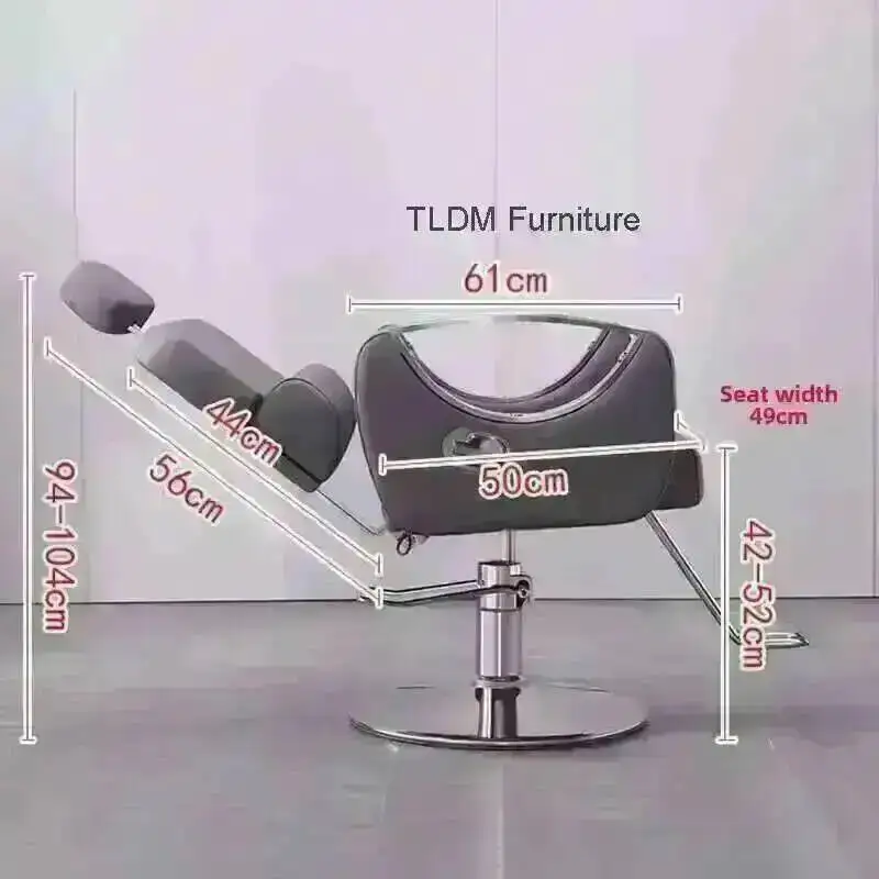 Steel Professional Stainless Salon Beauty Chair Italian Gold Barber Chairs Luxury Salon Furniture Lift Swivel Hairdressing Chair