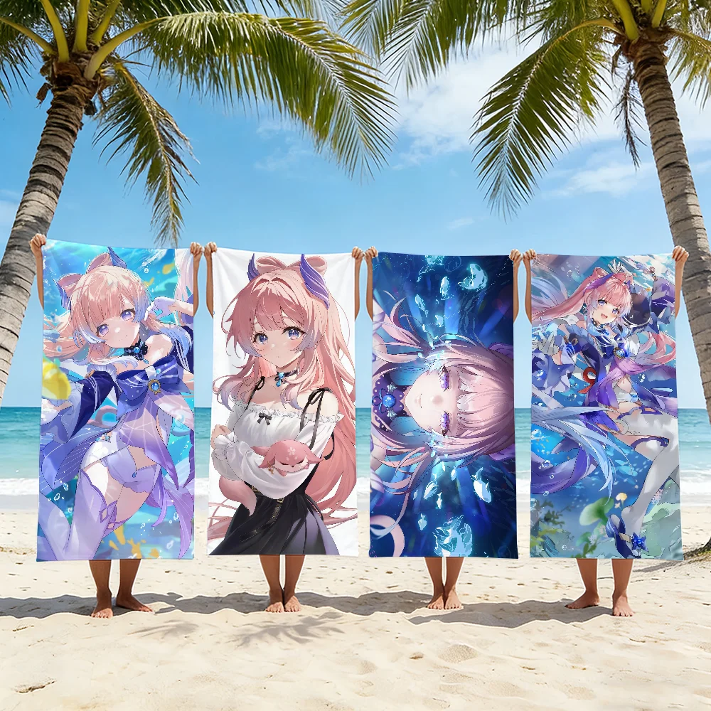 Genshin Impact Sangonomiya Kokomi Towel For Swim Yoga Gym Quick Drying Soft and skin-friendly Beach Towels All-Season