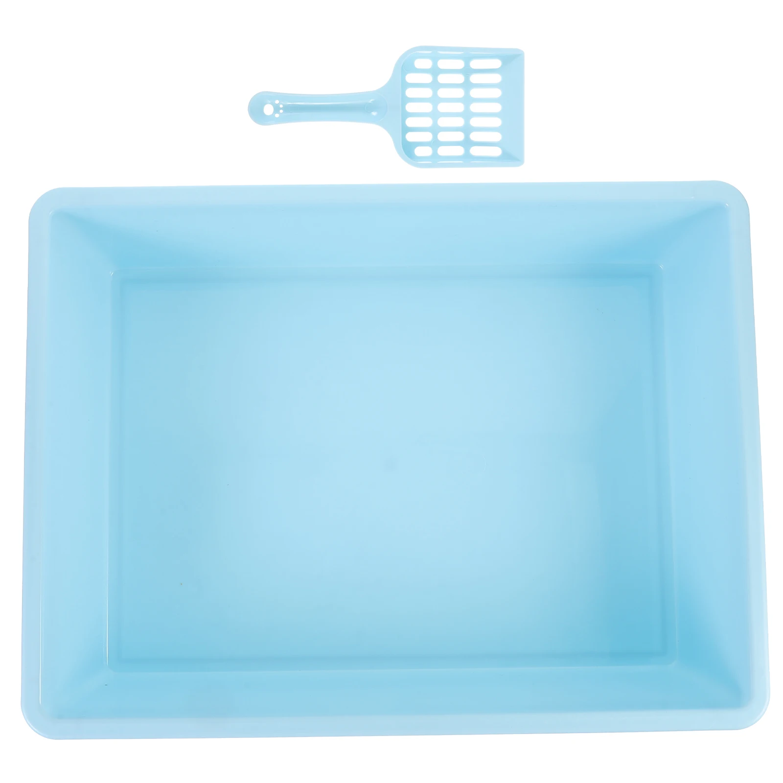 

1 set Kit Type Kitten Pan Toilet Small Plastic Scoop Open Type Cat Toilet Durable PP Material Pet Supplies