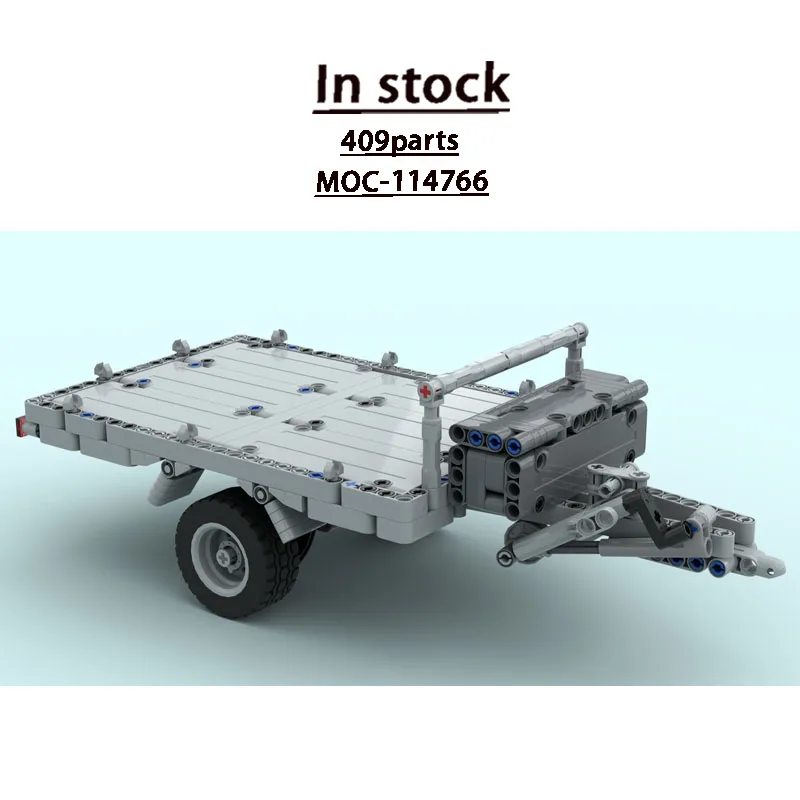 MOC-114766 New Urban Small Three-Axle Trailer Building Block Model 409 Parts Boys' Children Birthday New Year Toys Gift