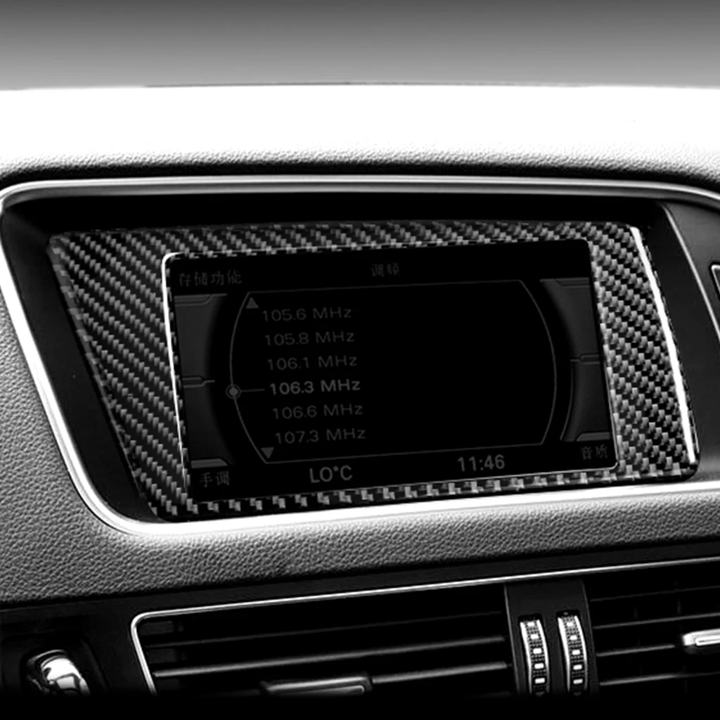 

Car Central Control Navigation Decorative Frame Carbon Fiber Sticker Trim Cover For Audi Q5 SQ5 Auto Interior Accessories