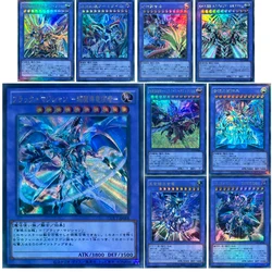 Yu-Gi-Oh DIY 9PCS/SET Armityle the Chaos Phantom Tormentor Red-Eyes Dark Dragoon 애니메이션 소년들이 가장 좋아하는 수집용 카드