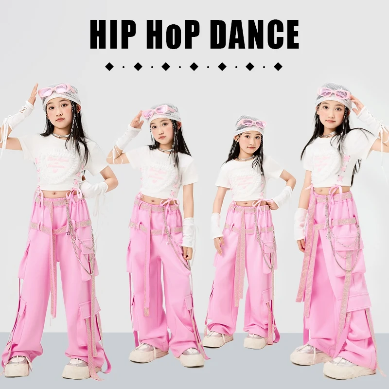 

New Group Kpop Outfits For Girls Jazz Dance Costume Children'S Ballroom Dance Outfits Kids Cool Hip Hop Clothing DQS19941