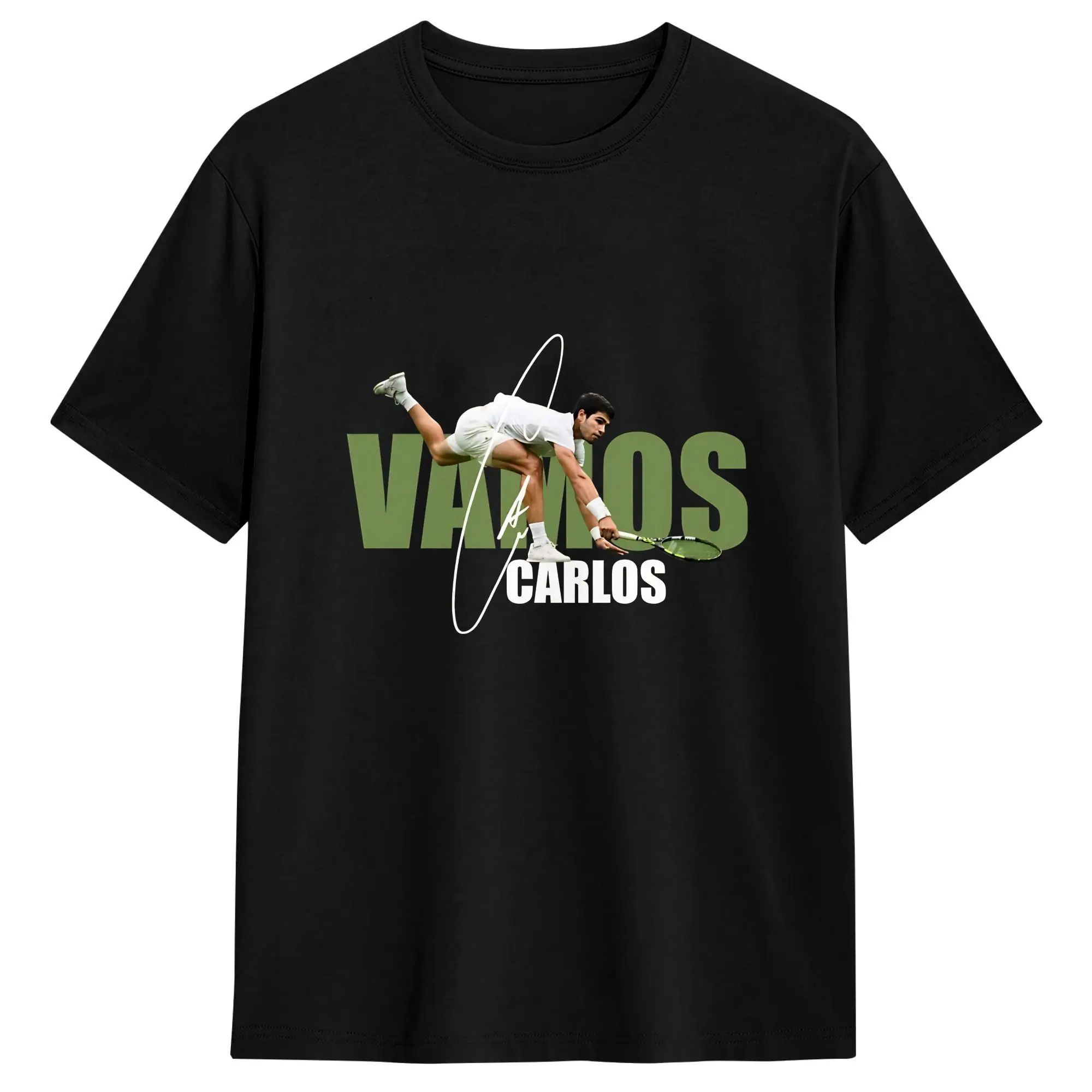 Carlos Alcaraz  T Shirt Men's  Pure Cotton Novelty T-Shirt O Neck  Tee Shirt Short Sleeve Clothing 4XL 5XL